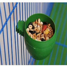 Feeder Plast Bowl Cage Pet Parrot Bird Food Water 新品 Aviary