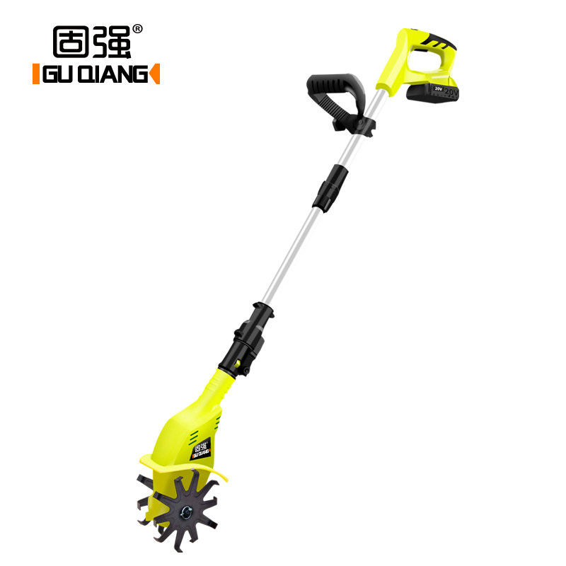 电动松土机锂电微耕机翻土机小型除草犁地机打地刨地挖地旋耕机