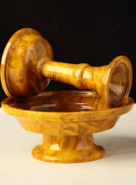 不丹原木木料护法杯木纹光面西藏式供水杯密宗供佛用品佛前摆件