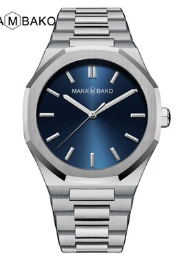 日本MIYOTA机芯石英手t表 两件套方形男士腕表防水运动精钢手表男