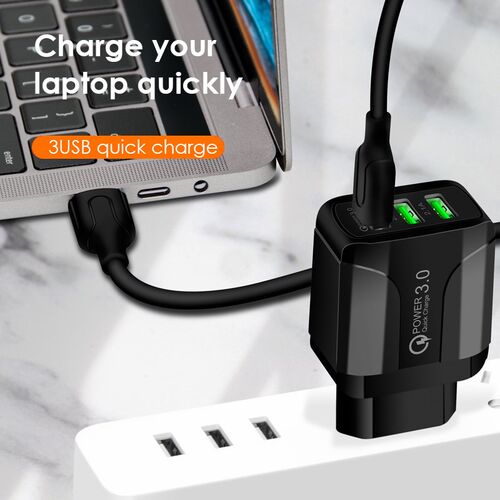 SB Charger Quick Charger 3.0 for Samsung A50 A70 iPhone 7 8