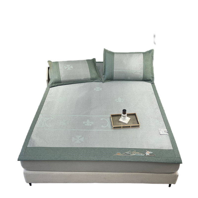 高级夏天a冰丝凉席藤蓆三件套可水洗摺叠席子夏席牀单夏季2023新,床上用品,冰丝席,淘宝优惠券,粉丝福利购,淘宝优惠卷