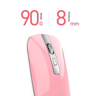 ltra-Thin Silent Mouse 2.4G Wireless Bluetooth 5.1 Rechargea