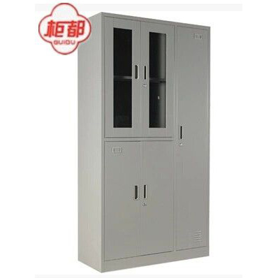 五门玻璃更衣柜铁皮文件柜工衣储物柜子衣帽O存放柜钢制开门柜优