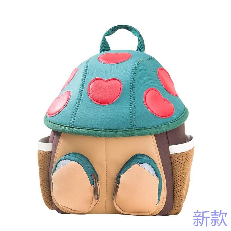 儿童蘑菇防走失背包婴幼儿园新小女孩款卡通双肩包男宝宝可爱新款