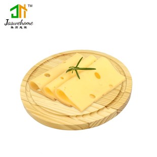 Jaswehome pine wood round cutting board cheese boards solid