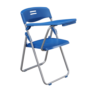 简易塑料靠背办公可折叠培训椅带写字板会议椅简约桌椅一体椅子