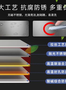 不锈钢工作台 厨房专用商用双层平台酒店案板桌子台面切菜操作台