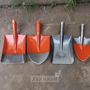 小钢锹花铲园艺挖土工具小号便携锰E钢车载尖头儿童铲子短木柄铁