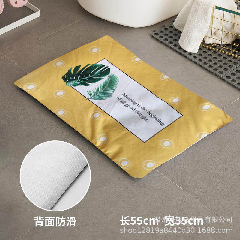 藻土软脚垫环保吸水速干防摔厕所柔软浴室防滑居家日用地新款