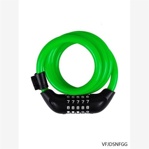 儿童自行车锁电动车五位密码锁山地单车条形钢丝圈锁防盗骑行配件