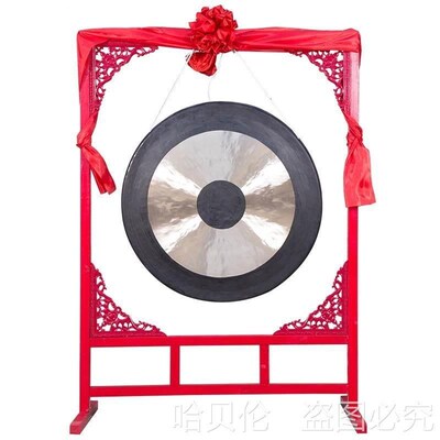 开业庆典上市锣铜锣响器开道锣敲锣道具高虎音锣架子纯铜大号铜锣