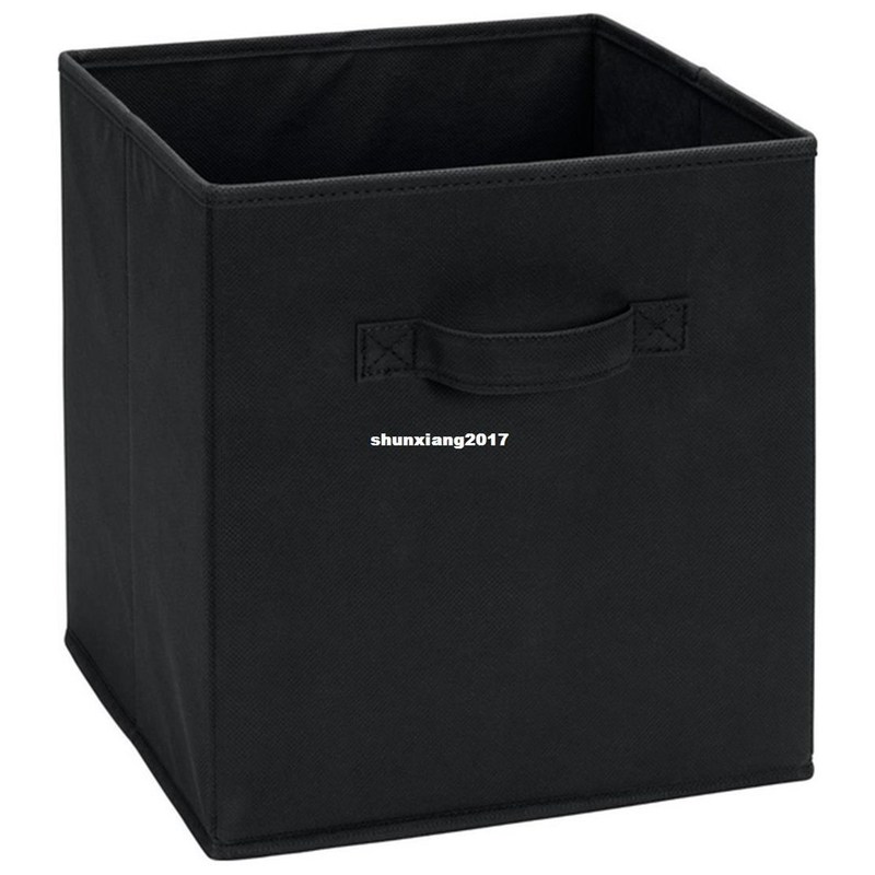 推荐1pcs Solid Color Non-woven Fabrics Storae Box Foldable T