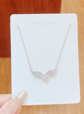 新颖别致天使之翼链条女轻奢ins风 小众设计感超仙锁Y骨链首饰