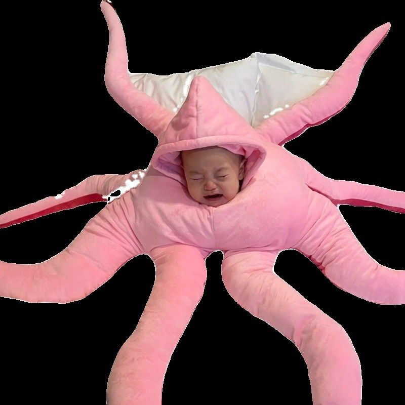 宝宝粉色戴帽章鱼大型八爪鱼防y摔头抱枕防撞神器扮装公仔搞笑网,玩具/童车/益智/积木/模型,毛绒/玩偶/公仔/布艺类玩具,淘宝优惠券,粉丝福利购,淘宝优惠卷