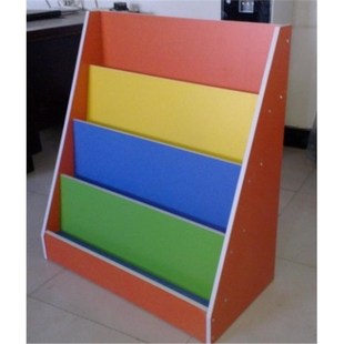 防火板 儿童家具 幼儿园书架 儿童书架 环保 单面书架 收纳柜