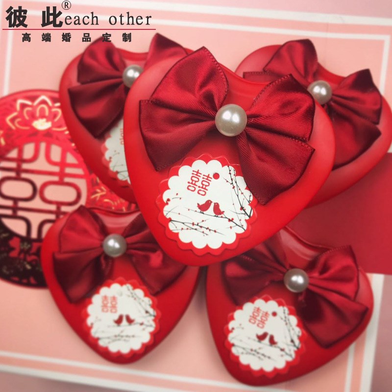 PHZ0喜糖成品含糖礼盒装风2022新款小红书婚礼V糖盒结婚喜糖盒