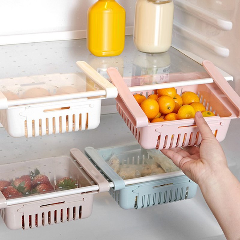 Shelf Basket-Holder Storage-Rack Fridge-Space-Saver Refriger