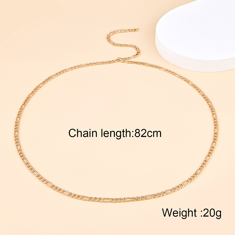 极速Vintage Gold Plated Cuban Link Chain For Waist Jewelry G