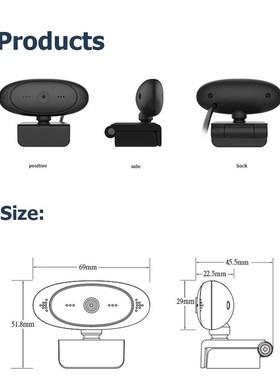 Widescreen Video Work Home Accessories 2MP 1080P Full HD Web