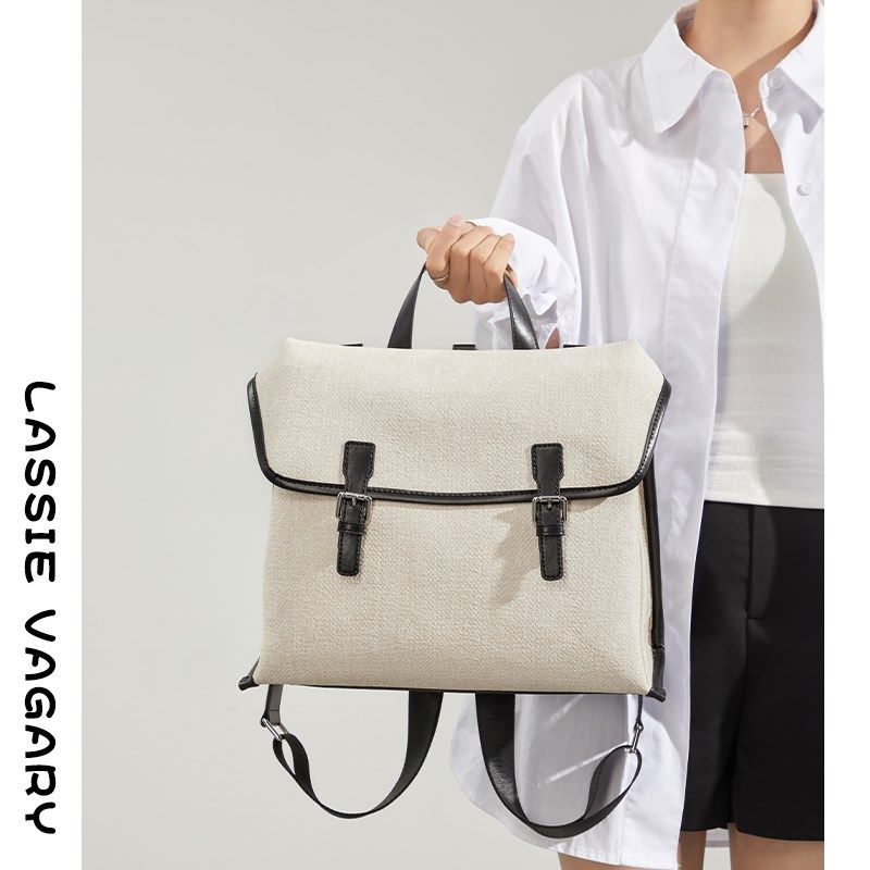 设计感小众双肩包女上班通勤背包休闲2024新款时尚女士公文包书包,箱包皮具/热销女包/男包,双肩背包,淘宝优惠券,粉丝福利购,淘宝优惠卷