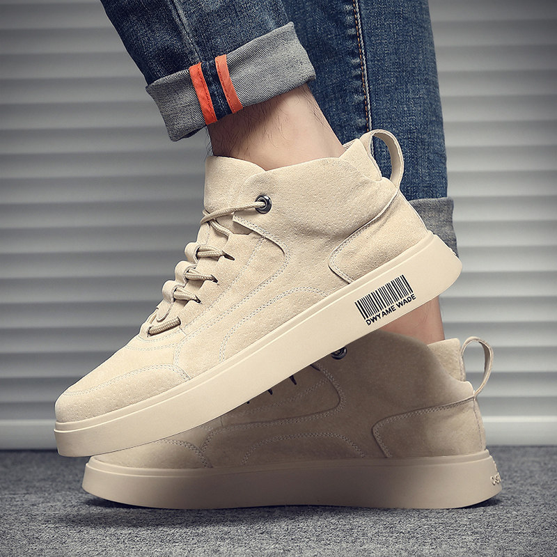 特大码男鞋冬季45潮流百搭46韩版休闲加绒低帮鞋工装47马丁靴男48