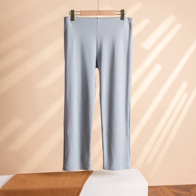 孕妇家居裤c怀孕期纯棉加厚睡裤宽松产妇长裤子春秋冬季休闲直筒
