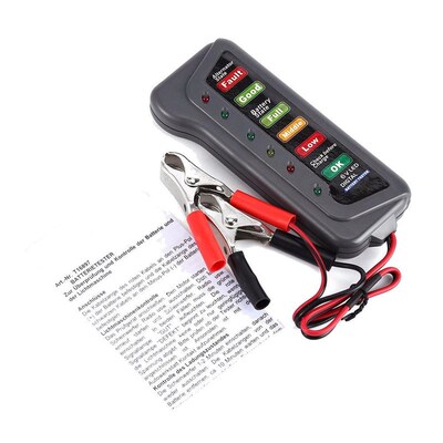 12V Auto Car Digital Battery Tester Alternator 6 LED Light f