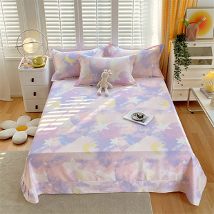 牀单单件女生宿舍单人1.5米双人1.8米全棉褥单三件套碎花牀单