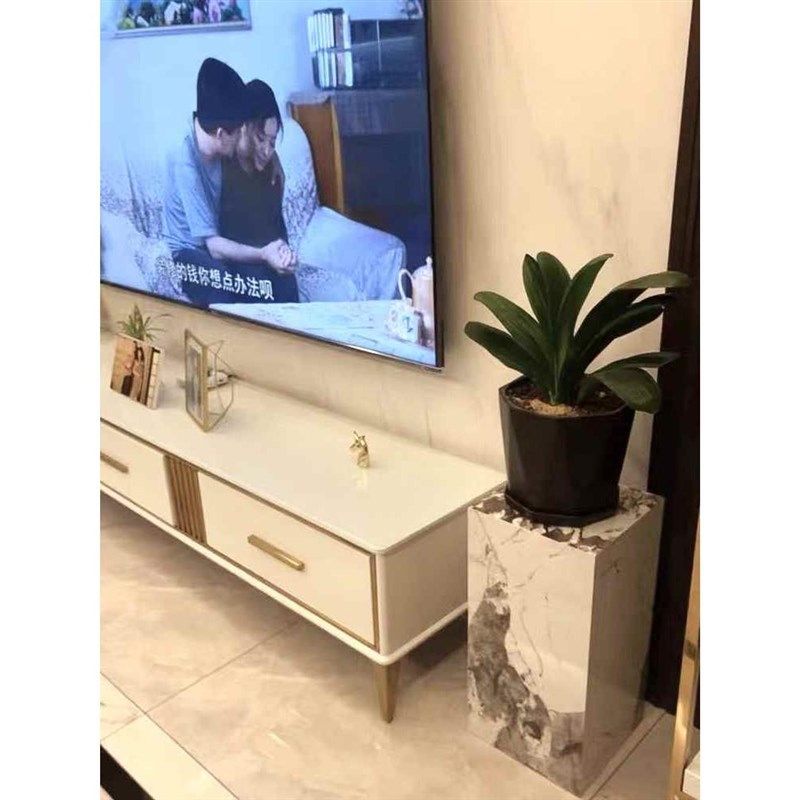 【折扣价】大理石雕塑底座摆台玄关岩板电视柜旁边落地客厅花架摆,家居饰品,落地摆件,淘宝优惠券,粉丝福利购,淘宝优惠卷