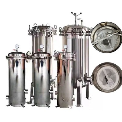 不锈钢布袋式过滤器电泳漆冷却循环水泥沙PCW柴油河井浴池过滤桶