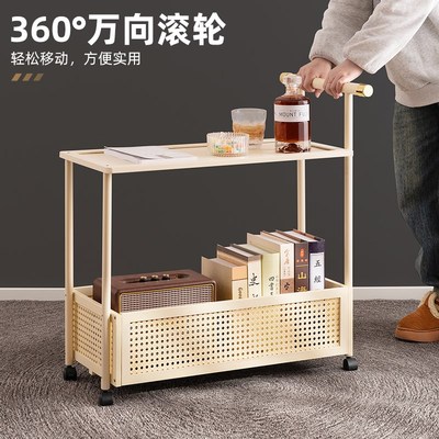 新款可移动边几小桌子沙发侧边柜x茶几床头桌实木茶台巴士餐车客