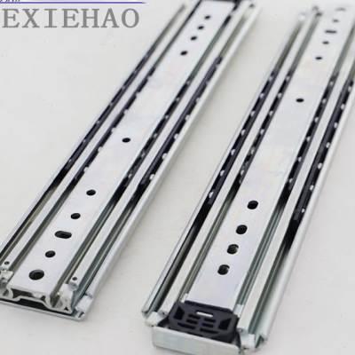 工业载重导4轨重型抽屉滑轨货柜AT1M机高0三节轨轨道 高承重4柜斤
