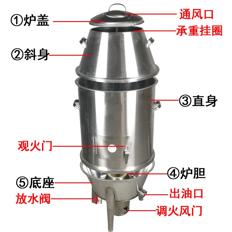 60单层木炭烧鹅炉小型家用50cm烤鸭炉加厚烤鸡炉烤肉炉可加温度表