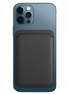 original magnetic card holder for iPhone 12 leather clip ba