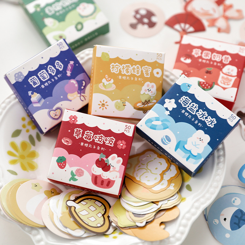 极速Jouramm 300pcs/pack Cute Stickers Film Paper Junk Journa 文具电教/文化用品/商务用品 贴纸/立体贴纸 原图主图