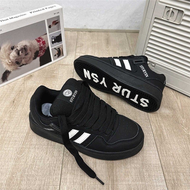 男鞋2024新款秋季透气运动休闲板鞋子男士百搭厚底增高面包小白鞋,流行男鞋,休闲板鞋,淘宝优惠券,粉丝福利购,淘宝优惠卷