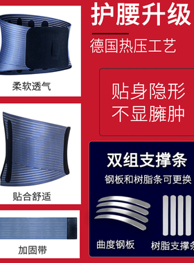 工厂销护腰带g腰椎滑脱矫正器固定钢板加长加肥加大码特大300斤胖