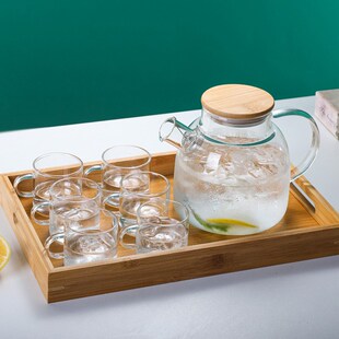 耐热玻璃水壶水杯泡茶壶果茶壶凉水壶大容量防爆家用待客茶具套装