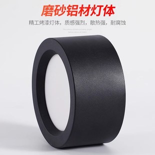 筒灯圆形免开孔吸顶客厅卧室玄关背景走廊过道led天花灯射灯 明装