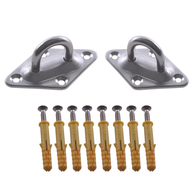 2pcs Triangle 304 Stainless Steel 60x40MM  Design Hook M6 Ce