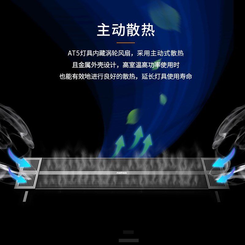 尼特利水草灯at5灯盘led全光谱鱼缸灯爆苔灯照明防水草缸专业爆藻