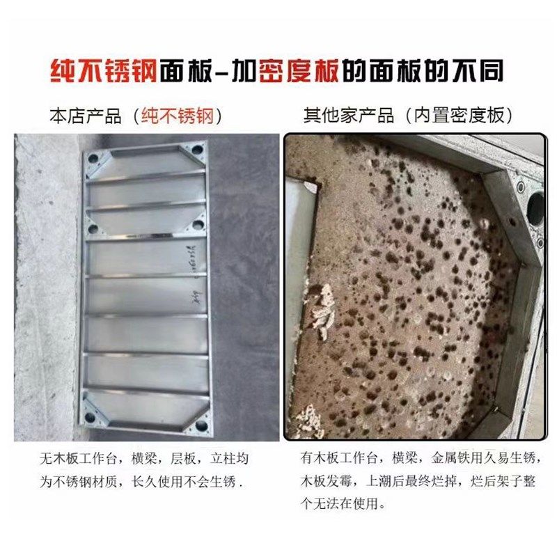 加厚双层不锈钢工作台厨房切菜剁骨饭店操作台商用打荷打包台,家装主材,商用厨房操作台/工作台,淘宝优惠券,粉丝福利购,淘宝优惠卷