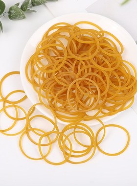 黄色橡皮筋越南i橡胶圈牛皮筋耐拉绑菜理发烫头一次性皮筋黄色