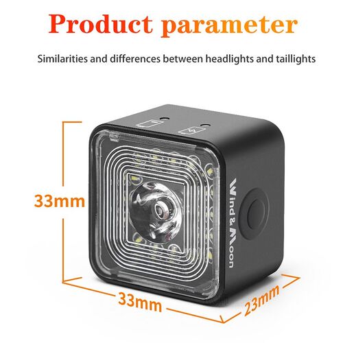 High Lumen Bicycle Front Light Smart Sensing Rear Light Set