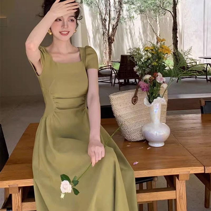 现货生日可穿白色法式洋装气质高C级感日常伴娘领证订婚小礼服裙