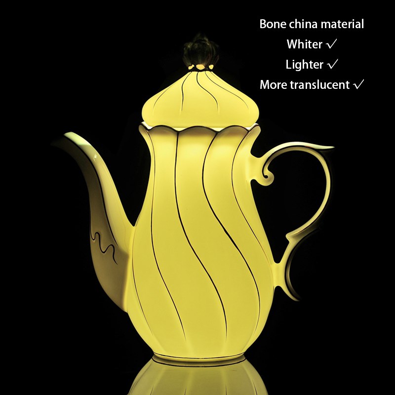Gold Inlay Bone China Coffee Set Europe Porcelain Tea Set Ce