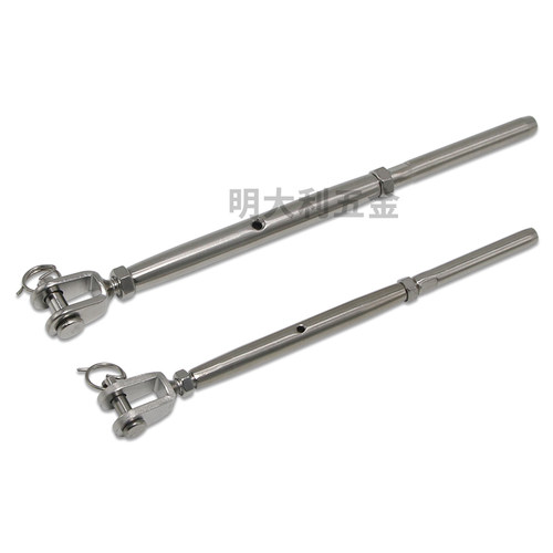 不锈钢叉体式闭体花篮调节器 钢丝绳拉线器 护栏安全钢丝绳锁紧器