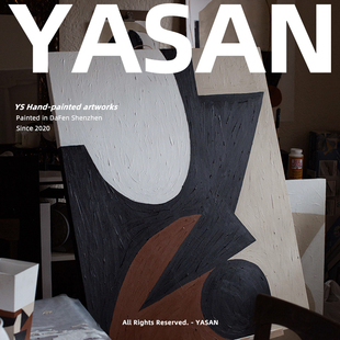 推荐 艺术油画客厅巨幅抽象画色块卧室装 饰挂画定制后现代肌 YASAN