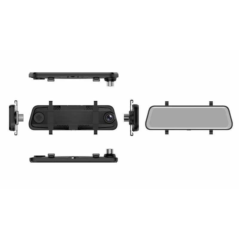 推荐10寸12寸全屏流媒体 电子后视镜记录仪高清双镜头 台湾电子狗